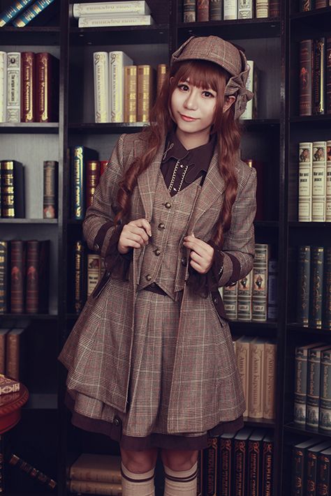 Infanta -Misty Baker Street- Ouji Jacket Detective Outfit, Khakis Outfit, Female Detective, Victorian Costume, Baker Street, Lolita Dress, Lolita Fashion, Costumes For Women, Types Of Fashion Styles