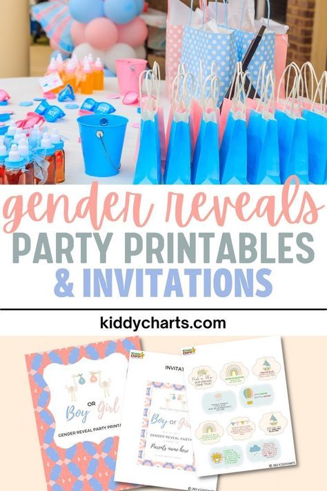 Gender reveals are always fun to do for any new babies on the way, and this set of adorable printables makes it easier to set up a party for the latest addition to the family! KiddyCharts even includes an invite for you to send out to your guests. This is an adorable set of free printables and is perfect for any new mum or dad wanting to celebrate with their family and friends! Gender Reveal Printables, Gender Reveal Invites, Home Printables, Gender Reveal Party Games, Boy Gender Reveal, Gender Reveal Party Invitations, Reward Chart Kids, To Pee, Gender Party