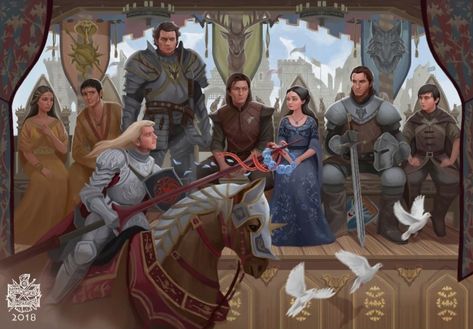 Rhaegar giving the crown to lyanna Rhaegar And Lyanna, Game Of Thrones Books, Game Of Thrones Artwork, Game Of Thrones Tv, The Dragon Prince, Targaryen Art, Asoiaf Art, Jaime Lannister, Gra O Tron