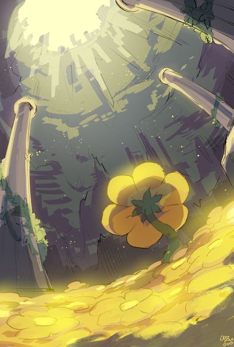 Are you waiting for the next human to fallen down, Flowey? Undertale Background, Undertale Flowey, Flowey The Flower, Undertale Game, Sans E Frisk, Toby Fox, Undertale Cute, Undertale Art, Undertale Fanart