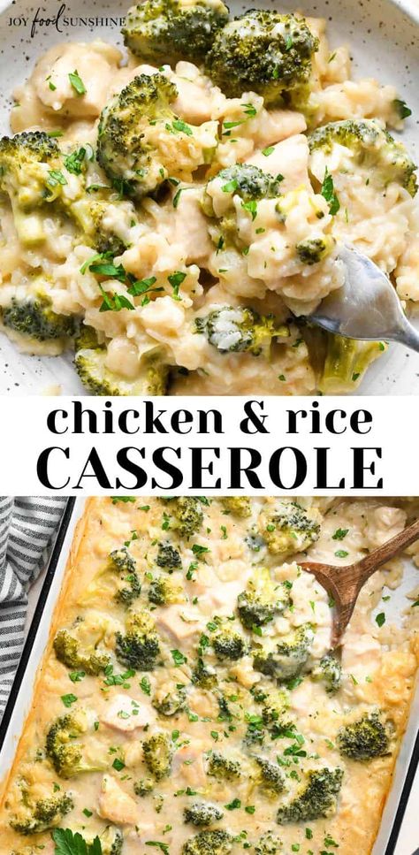 No Peek Chicken And Rice With Broccoli, Creamy Chicken Broccoli Rice, Chicken Brocolli Rice, Broccoli Rice And Chicken, Broccoli Chicken And Rice Casserole, Chicken Broccoli Rice Cheese Casserole, Broccoli Casserole Healthy, Casserole Broccoli, Baked Chicken Casserole