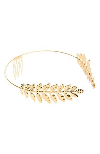 Cara Leaf Headband Leaf Hair Accessories, Woven Headbands, Braided Headwrap, Comb Headband, Gold Leaf Headband, Hair Accessories Gold, Leaf Headband, Leaves Headband, Woven Headband