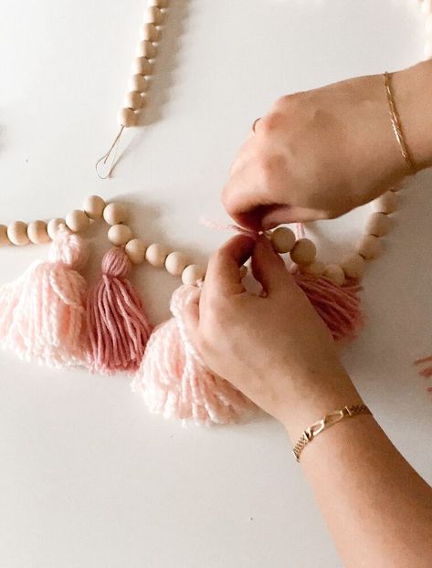 Fun Blush Tassel Garland, Felt Heart Garland, and Wood Bead Garland to Spruce up your Home Decor for Valentine’s and Galentine’sI always have trouble finding seasonal or holiday decor that I don’t find tacky or overwhelming. Most of the time, I prefer decor that is a little more simple, a little more versatile, and timeless. I feel like these Valentine’s Day Garlands fit the bill!With that being said, I like to go all out for parties! This will be the first year in a while that I am no… Valentine's Garland Diy, Valentine’s Day Garland, Valentine Garland Diy, Valentine Garlands, Wood Bead Garland Diy, Valentine Garland, Ribbon Garland, Heart Garland, Valentine Decor