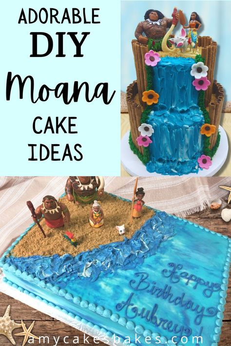 Moana Cake Design, Moana Party Ideas, Moana Birthday Cake, Lila Party, Moana Cake, Disney Birthday Cakes, Disney Birthday Party, Moana Birthday Party, Travel Disney