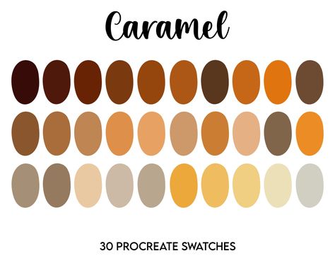 Coffee Procreate, Caramel Color Palette, Pallete Color, Procreate Color Palettes, Swatches Color, Procreate Palette, Palettes Color, Muted Brown, Procreate Color Palette