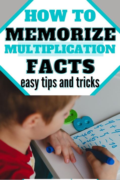 Multiplication can be hard, but it doesn't have to be. These tips and tricks will help you memorize multiplication facts in just 5 minutes a day so you can focus on more important things. You'll find secret multiplication hacks and resources for memorizing times tables. This is the perfect resource for homeschool math and teaching times tables to homeschoolers. If you're looking at how to teach multiplication, you're going to want to look into the secrets behind memorizing multiplication facts. Best Way To Teach Multiplication, Multiplication Strategies Activities, Grade 5 Multiplication Worksheets, Math Facts Multiplication, Basic Multiplication Activities, Easy Multiplication Games, Teaching Kids Multiplication, How To Teach Multiplication Tables, How To Remember Multiplication Table