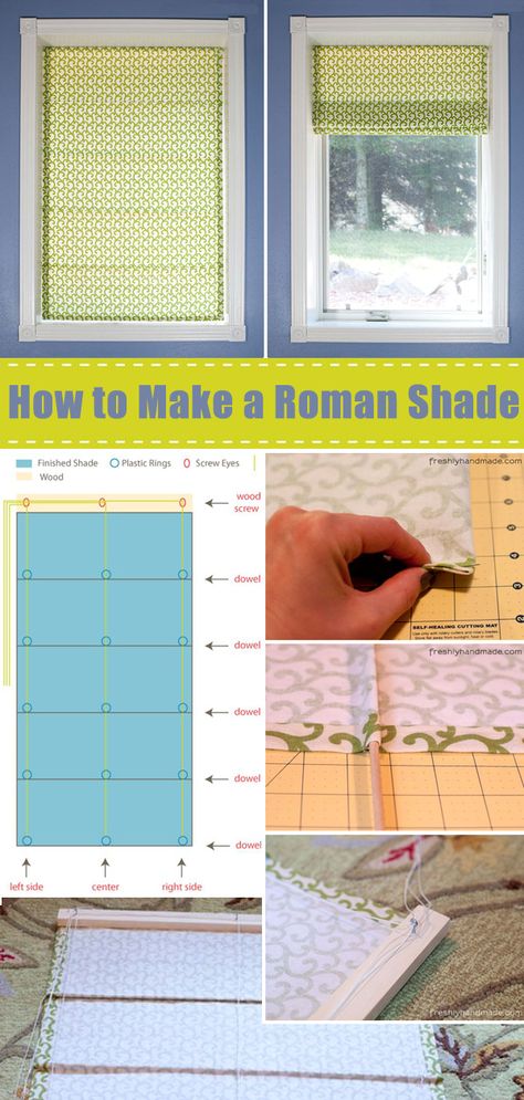 Roman Shade DIY Tutorial Lace Roman Shades, Sewing Roman Shades, Roman Curtains Diy, Diy Roman Shades No Sew Easy, Diy Cordless Roman Shades, Roman Blinds Diy, Diy Window Shades, Roman Shade Tutorial, Rv Curtains