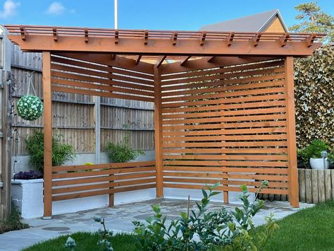 Made from pressure treated timber to last for years. Wooden Pergolas, Corner Gazebo, Corner Pergola, Terrasse Design, Pool House Designs, Backyard House, Wooden Gazebo, Treated Timber, Wooden Pergola