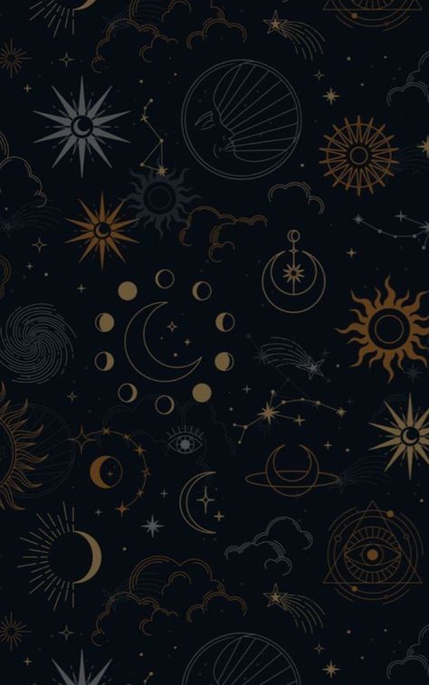 Dark Astrology Aesthetic, Astrology Background, Constellations Wallpaper, Sun And Moon Wallpaper, Dark Astrology, Astrology Wallpaper, Realistic Wallpaper, Lunar Cycle, Wall Papers