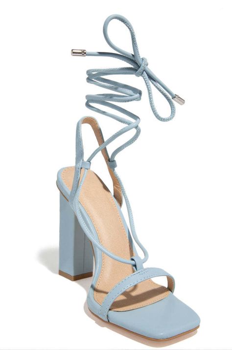 Introducing our stylish Square Toe Ankle Lace-Up Strappy Sandals, the perfect choice for fashion-forward women looking to make a statement at any party or event this summer. These sandals feature a sleek square toe design and chic ankle lace-up detailing, adding a touch of sophistication to your ensemble. With a high heel, they elongate the legs for a flattering silhouette, while the strappy design adds an edgy yet elegant flair. Whether you're hitting the dance floor or mingling at a soirée, th High Heel Gladiator Sandals, Shoes Square Toe, Gladiator High Heels, Party Pumps, Gala Dinner, Chunky High Heels, Super High Heels, Fashion Sandals, Lace Up Sandals