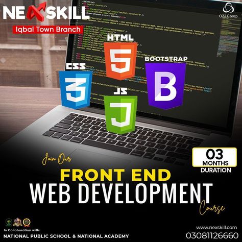 📢 Enroll in Our Front-End Web Development Course at Nexskill Iqbal Town! Kickstart your career in tech with our dynamic Front-End Web Development Course at Nexskill Iqbal Town! Learn the essential skills to create visually stunning, responsive websites and applications from scratch. 🌐 What You Will Learn: HTML & CSS Fundamentals: Build and style the structure of web pages JavaScript Programming: Make your websites interactive and dynamic Responsive Design: Create websites that look great o... Web Development Course, Learn Html, Html Css, Create Website, Front End, Responsive Design, Public School, Web Development, Programming