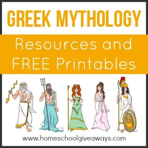 Greek Mythology Resources and FREE Printables | Homeschool Giveaways Greek Myths For Kids, Ancient History Projects, Greek Mythology Lessons, Ancient Greece For Kids, Greek Ideas, Ancient World History, 6th Grade Social Studies, Homeschool Social Studies, Drama Class