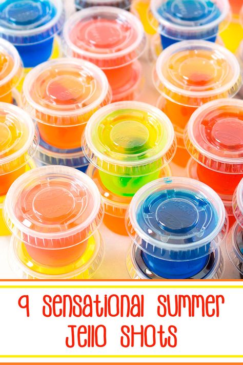 Summer Jello Shots, Hello Shots, Pina Colada Jello Shots, Shots Recipes, Jello Shooters, Best Jello Shots, Watermelon Jello, Pineapple Jello, Peppermint Martini