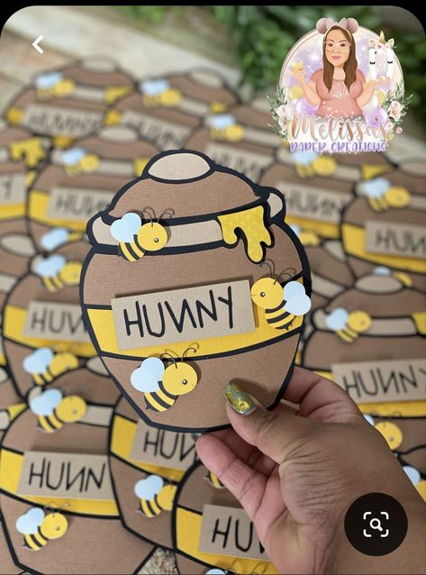 Winnie Phoo, Winnie The Pooh Party, Gender Reveal Baby Shower Themes, Hunny Pot, Bee Themed Classroom, Pooh Party, Winnie The Pooh Themes, Winnie The Pooh Birthday, Handmade Invitations