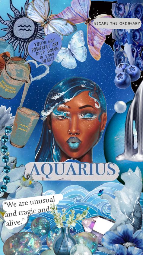 #Aquarius Aquarius Birthday Ideas, Aquarius Szn Photoshoot, Aquarius Photoshoot Ideas, Aquarius Mood Board, Aquarius Birthday Photoshoot, Aquarius Photoshoot Inspiration, Aquarius Collage, Aquarius Photoshoot, Aquarius Wallpaper