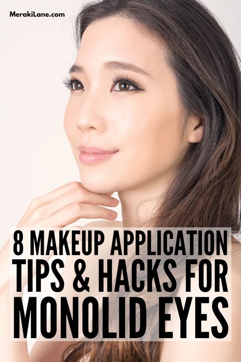 8 Monolid Eye Makeup Hacks to Elevate Your Look | Also known as hooded eyelids, monolid eyes do not have a crease and require an entirely different eye makeup routine than what works for round or almond eyes. In this post, we share everything you need to know -- makeup Dos and Don'ts plus the best tips, products, and application techniques (including step-by-step eye makeup application tutorials) to help you learn how to make your monolid eyes pop. Monolid Eyeliner Tutorial, Monolid Eye Makeup Tutorial, Monolid Makeup Looks, Asian Eye Makeup Monolid, Makeup For Monolid Eyes, Asian Eye Makeup Tutorial, Monolid Eyeliner, Asian Eyes Makeup, Different Eye Makeup