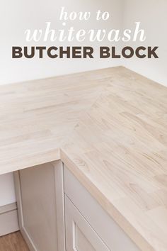 Whitewash Wood Countertop, White Washed Wood Countertops, White Wash Countertop, Butcher Block Island And Quartz Countertops, Whitewashed Butcher Block, Gray Wood Countertops, Whitewashed Butcher Block Countertops, Whitewash Countertop, White Oak Kitchen Countertops