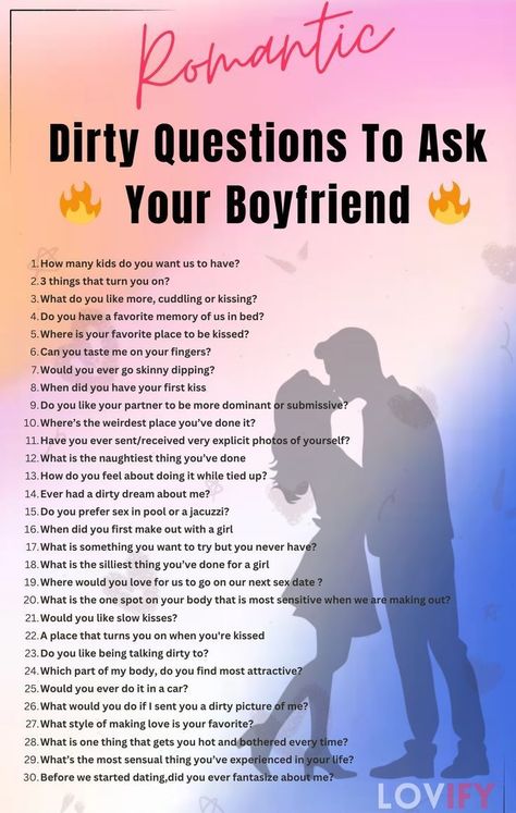 Conversations With Boyfriend, Romantic Chats With Boyfriend, Romantic Questions To Ask Your Boyfriend, Juicy Questions To Ask Your Boyfriend, Conversation With Boyfriend, Deep Questions To Ask Your Boyfriend, Dirty Questions To Ask Your Boyfriend, Questions To Ask Your Bf, Spicy Questions To Ask Your Boyfriend