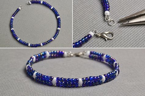 Seed Beads Bracelets, Seed Bead Bracelets Diy, Simple Beaded Bracelets, Delicate Silver Necklace, Seed Bead Bracelet Patterns, Beaded Patterns, Beaded Jewelry Bracelets, Beaded Necklace Patterns, Laser Ideas