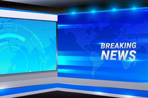 Free Vector | Realistic news studio background Tv Patrol News Background, News Reporter Background, Broadcasting Studio Background, News Studio Background, Anchor Background, News Background, Background Tv, Love Quote Tattoos, Cartoon News