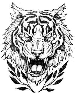 Gotik Tattoo, Tiger Sketch, Hanya Tattoo, Tattoo Tiger, Tier Tattoo, Tiger Tattoo Design, Sketch Tattoo Design, Tattoo Style Drawings, Artist Logo