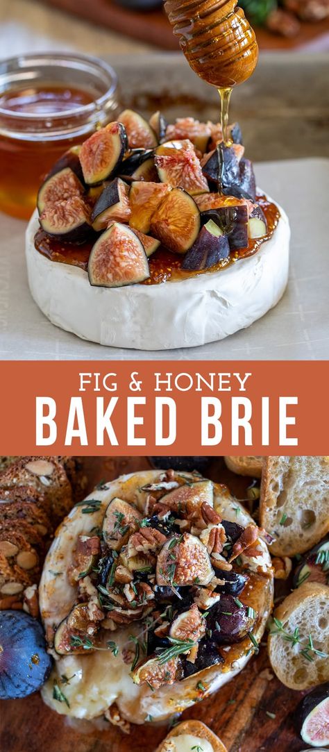 Fig And Pecan Baked Brie, Fig Dip Recipe, Brie With Fig Jam And Honey, Baked Brie With Fig Jam And Honey, Fresh Fig Recipe, Baked Brie With Fig Jam And Pecans, Fig And Brie Appetizers, What To Do With Fresh Figs, Recipes With Fresh Figs