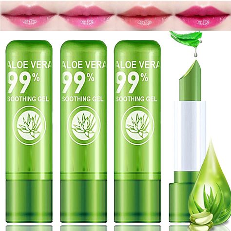 PRICES MAY VARY. 💄【Item type】Aloe vera lipstick, the magical color change will bring you a good mood and satisfy your daily lip makeup requirements. Create a long-lasting moisturizing and nourishing lip balm, glamorous lip gloss, and reveal your personal charm. 💄【Features】Lip Balm intimately uses natural plant health ingredients, rich in aloe vera, beeswax, olive oil, cocoa butter and other ingredients, which can effectively lock the lip moisture, waterproof, moisturize the lips, keep the lips Aloe Lips, Balm Lipstick, Lip Gloss Makeup, Gloss Makeup, Matte Lip Gloss, Plant Health, Makeup Items, Natural Plant, Matte Lip