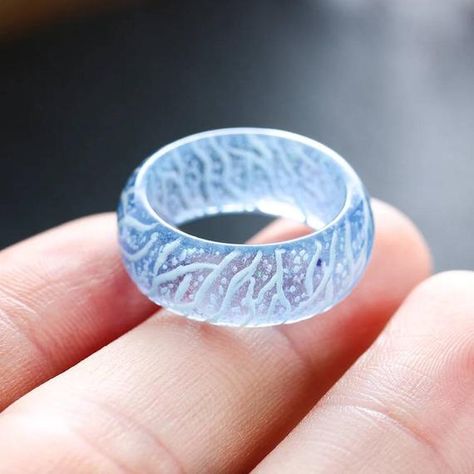 Ice Ring, Glowing In The Dark, Fire Ring, Simple Engagement Rings, Resin Ring, Unique Gemstones, Wave Pattern, Finger Ring, Favorite Rings