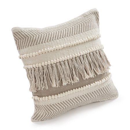 Farmhouse Throws, Organic Cotton Pillows, Beige Throw Pillows, Farmhouse Throw Pillow, Watercolor Pillows, Fringe Pillows, Natural Pillows, Throw Pillows Christmas, Throw Pillow Sizes