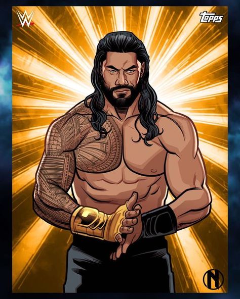 Roman Reigns Drawing, Wwe Cartoon, Wrestling Tattoos, Batman Silhouette, Wwe The Rock, Roman Reigns Shirtless, Wrestling Posters, Wwe Superstar Roman Reigns, Wwe Pictures