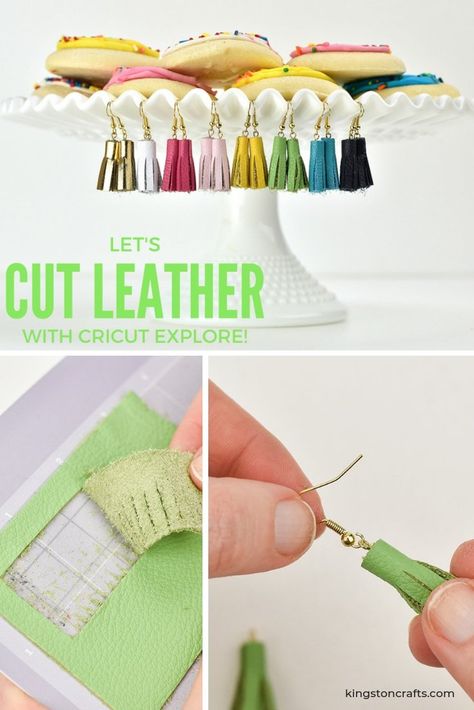 Earrings Cricut, Present For Girlfriend, Idee Cricut, Diy Leather Earrings, Diy Leather Projects, Projets Cricut, Gold Jewelry Sets, Cricut Explore Air, Cricut Craft Room