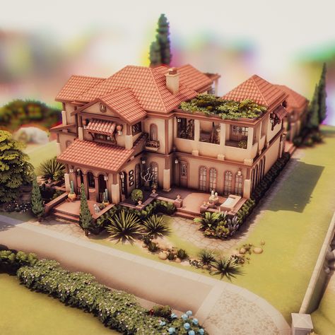 Sims Oasis Springs, Sims 4 Tartosa House, Sims 4 Spanish Style House, Sims 4 Mediterranean House, Sims 4 Vacation House, Sims 4 Oasis Springs House, Sims4 Kitchen, Mediteran House, Oasis Springs