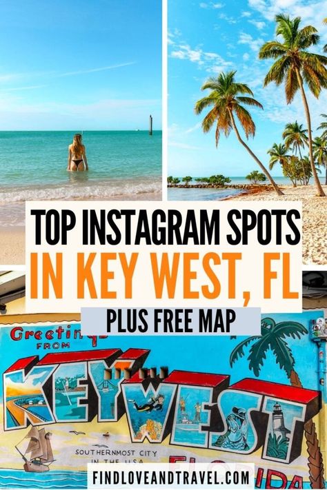 Heading to Key West, FL? Then click here to not miss out on these incredible photo spots in Key West. This list includes over 15 best Instagrammable places in Key West with a free map and photo tips. Take beautiful photos on Florida beaches with palm trees and more. Key West Florida | Key West things to do in | Key West photos | Florida vacation | Island aesthetic | Beach vacation | Florida Keys | Florida beaches Key West Florida Vacation, Instagramable Places, Key West Photos, Key West Beaches, Love And Travel, Travel Key West, Key West Vacations, Dry Tortugas National Park, Vacation Florida