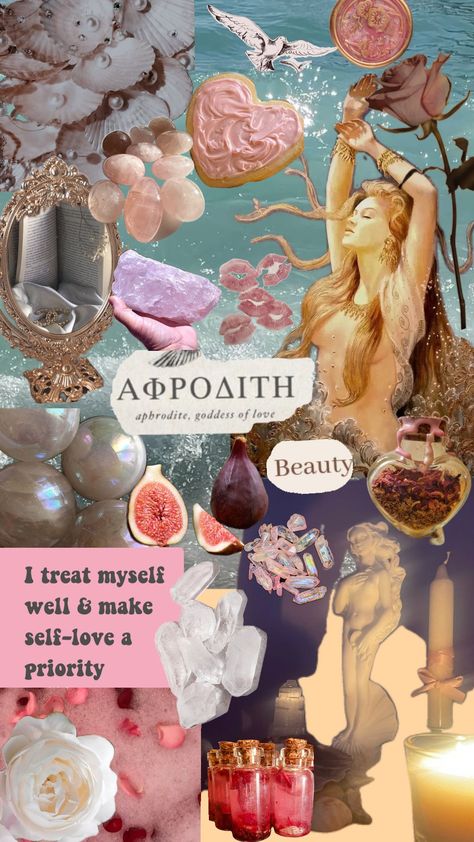 #aphrodite #deity #deityworship #witchcraft Working With Aphrodite Witchcraft, Aphrodite Witchcraft, Aphrodite Devotee, Aphrodite Deity, Aphrodite Shrine, Deities Witchcraft, Lady Aphrodite, Witch Life, Yellow Candles