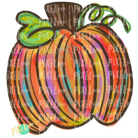 Hey Pumpkin, Fall Art, Pumpkin Png, Pumpkin Colors, Pop Design, Printable Artwork, Autumn Art, Fall Design, Hand Painting Art