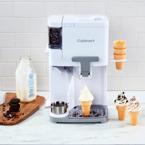 Mix It In Soft Serve Ice Cream Maker by Cuisinart | Bed Bath & Beyond Soft Serve Machine, Soft Serve Ice Cream Machine, Cuisinart Ice Cream, Cuisinart Ice Cream Maker, Yogurt Makers, Pantry Decor, Ice Cream Maker Recipes, Serve Ice Cream, Kitchen Gear