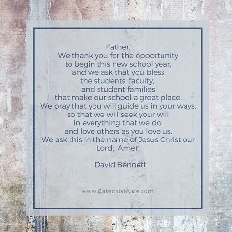 Consider this prayer for your first #PSR  Class #OpeningPrayer  #Catechist Prayers For Classroom, Closing Prayer For School, Prayer For School Student Classroom, Opening Prayer For School, Prayer Before Class Starts, Short Prayer Before Class Starts, Short Opening Prayer For School, Closing Prayer For Class, Short Prayer Before Class