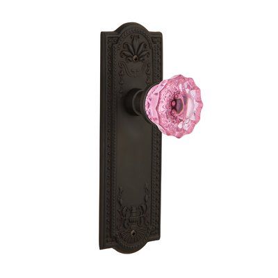 Nostalgic Warehouse Single Dummy Door Knob with Meadows Plate Finish: Privacy Bed, Baldwin Door Hardware, Crystal Door Knobs, Crystal Bath, Vintage Doors, Glass Door Knobs, Hall Closet, Pink Door, Crystal Knobs