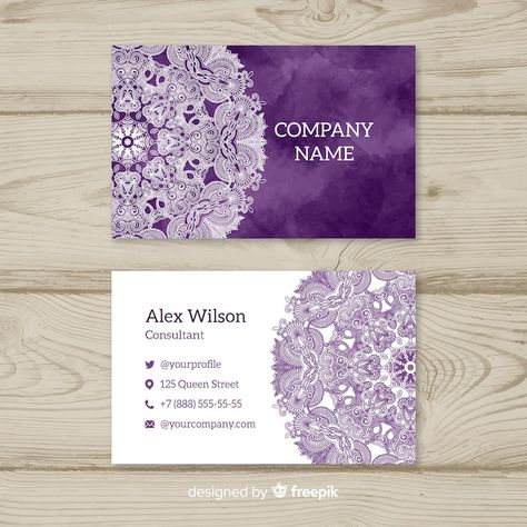 Business Card With Qr Code, Business Card With Qr, Luxury Business Card Design, Mandala Card, Elegant Business Cards Design, Luxury Business Card, Free Business Card Design, Business Brochure Design, Business Card Pattern