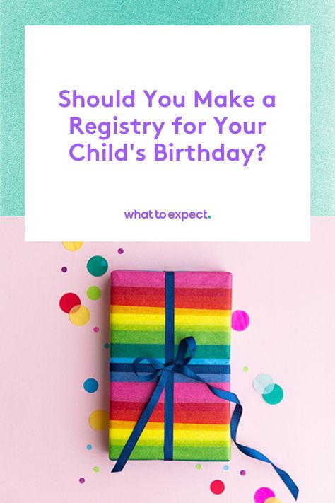 Birthday registries are becoming more popular and can help streamline the gift-giving process for your child's party. Here's what an etiquette expert says about making one. Gift Registry Wording, Baby Shower Registry, 1st Birthday Gifts, First Birthday Gifts, Babies First Year, Birthday Invitations Kids, First Birthday Invitations, Online Invitations, Birthday Wishlist