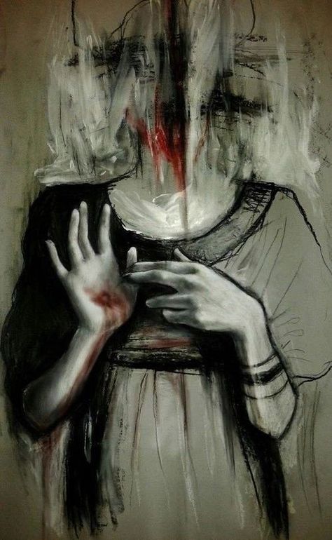 Arte Peculiar, رعب نفسي, Blood Art, Oil Pastel Art, Dark Art Illustrations, Scary Art, Wow Art, Creepy Art, Ethereal Art