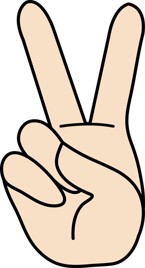 Peace Sign Images, Peace Be Still, Peace Sign Hand, Hand Clipart, Peace Sign Art, Desain Quilling, Hand Gesture, Two Fingers, Mini Drawings