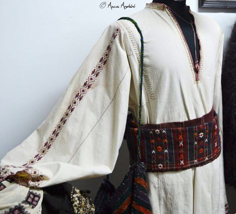 Romanian traditional clothing. Adina Nanu collection Romanian Traditional Clothing Men, Romanian Clothing, Folk Clothing, Fantasy Dress, Folk Costume, Character Costumes, Mens Costumes, Fantasy Fashion, Character Outfits