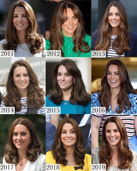 A look at The Duchess of Cambridge’s changing hair over the years. I’m no hairstylist so bare with me. These are the changes we have seen… Kate Middleton Stil, Princess Power, Kate Middleton Style Outfits, Herzogin Von Cambridge, Looks Kate Middleton, Kate Middleton Hair, Princesa Kate Middleton, Kate Middleton Outfits, Wales Family