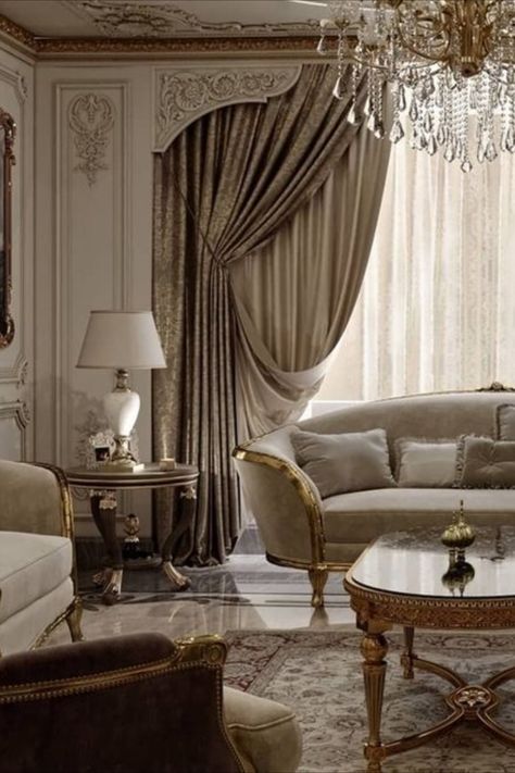 Luxury Curtains Living Room, Curtain Designs For Bedroom, Dining Room Design Luxury, Curtains Living Room Modern, Living Room Paint Color Ideas, Living Room Classic, Living Room Paint Color, Elegant Living Room Decor, تصميم داخلي فاخر