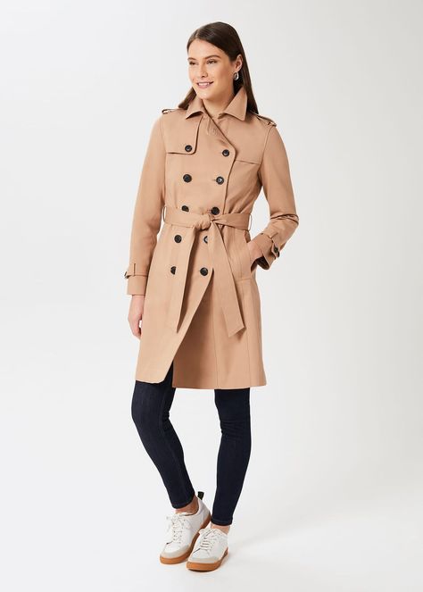 Shop Saskia Water Resistant Trench Coat by HOBBS online - all the latest luxury British fashion along with exclusive online offers. Free UK delivery for all orders over £150. Brown Trench Coat, Hobbs London, Long Trench, Long Trench Coat, Belted Trench Coat, Trench Coats Women, Women's Coats & Jackets, Timeless Style, Fit And Flare