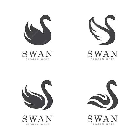 Premium Vector | Swan logo vector Abstract minimalist logo icon swan Swan Logo Design, Swan Icon, Swim Logo, Swan Decoration, Swan Wings, Owl Designs, Duck Logo, Swan Logo, Swan Song