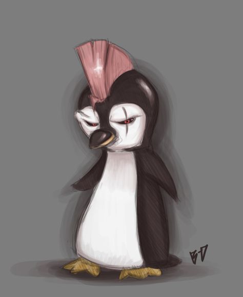 Punk Penguin Penguin Graffiti, Evil Penguin, Graffiti Numbers, Funny Dolphin, Dolphin Drawing, Penguin Tattoo, Poses Anime, Penguin Illustration, Penguin Drawing