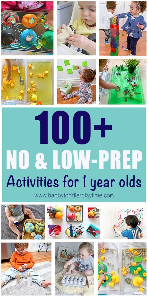 100+ No-Prep Indoor Activities for 1 Year Olds - HAPPY TODDLER PLAYTIME Learning Activities For 12 Month Old, One Year Old Social Emotional Activities, I Year Old Activities, Non Toxic Sensory Activities, No Prep Sensory Activities, 1 Yr Activities, 12 Month Old High Chair Activities, Two Year Old Play Ideas, One Year Old School Activities