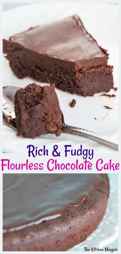 Flourless Cakes, Grandmother Recipes, Flourless Chocolate Torte, Flourless Desserts, Flourless Chocolate Cake Recipe, Wacky Cake, Flourless Cookies, Dessert Sans Gluten, Flourless Chocolate Cake